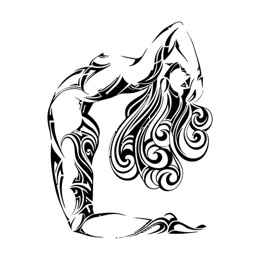 Beauty Girl Woman Appeal Shape Sport Gymnastics Mural And Wall Vinyl Decal Multiple Size Options