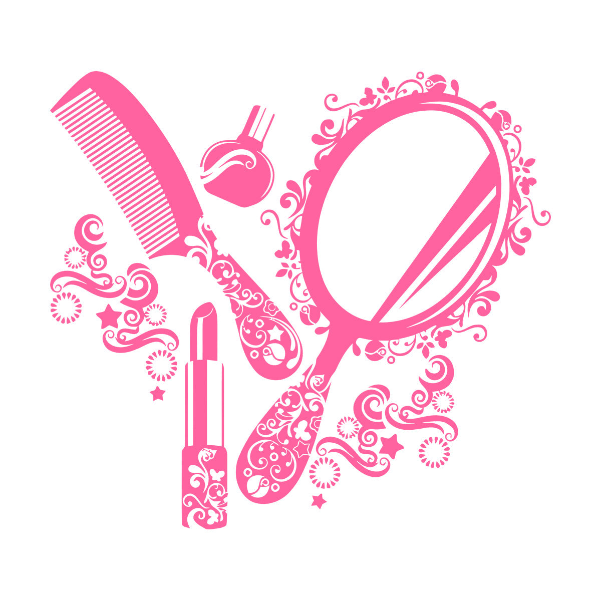 Wall Stickers Paster Paper Beauty Salon Cosmetics Nails Makeup Woman Girl Waterproof