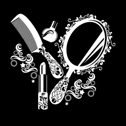 Wall Stickers Paster Paper Beauty Salon Cosmetics Nails Makeup Woman Girl Waterproof