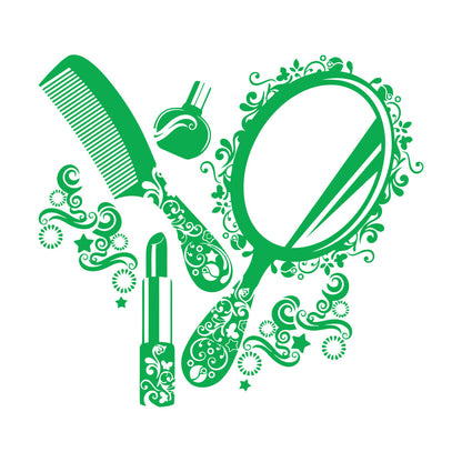 Wall Stickers Paster Paper Beauty Salon Cosmetics Nails Makeup Woman Girl Waterproof