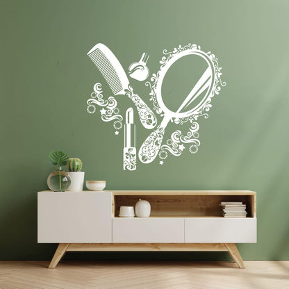 Wall Stickers Paster Paper Beauty Salon Cosmetics Nails Makeup Woman Girl Waterproof