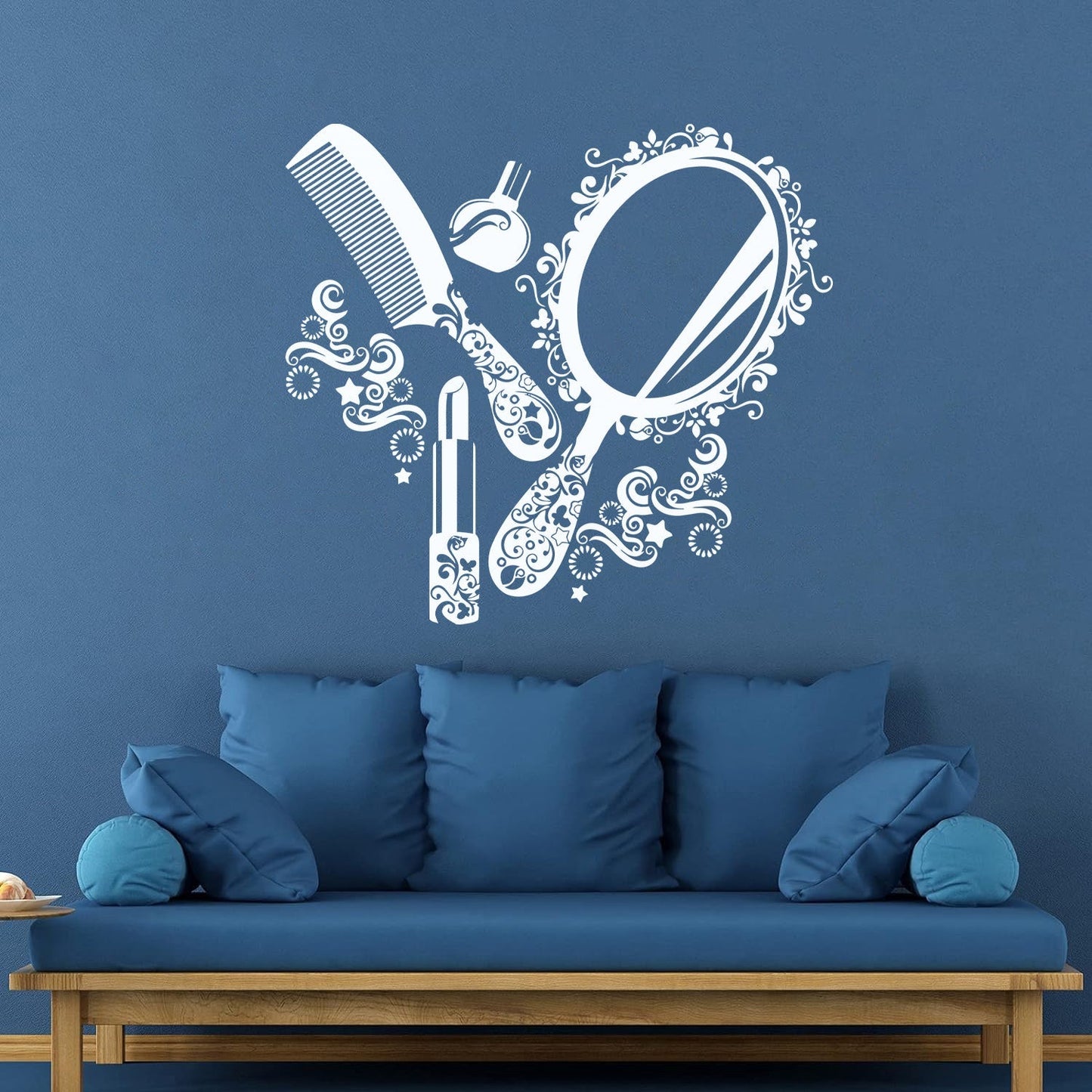 Wall Stickers Paster Paper Beauty Salon Cosmetics Nails Makeup Woman Girl Waterproof