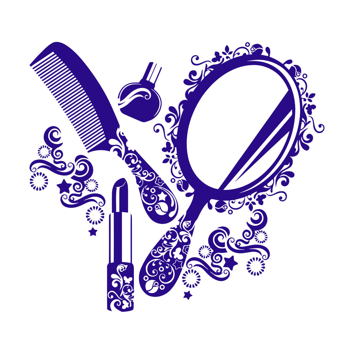 Wall Stickers Paster Paper Beauty Salon Cosmetics Nails Makeup Woman Girl Waterproof