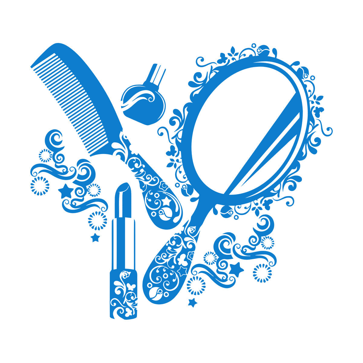 Wall Stickers Paster Paper Beauty Salon Cosmetics Nails Makeup Woman Girl Waterproof