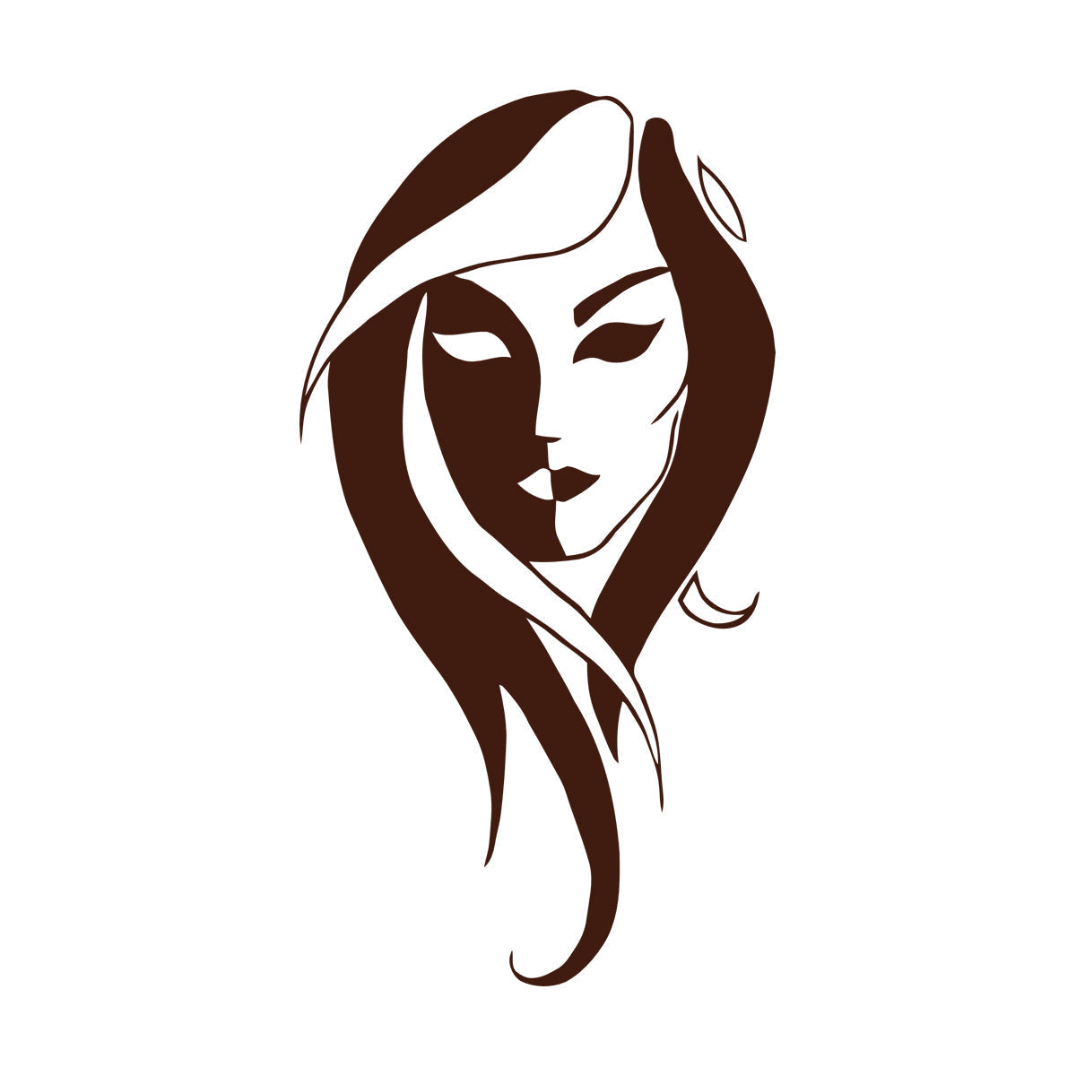 Fine Carving Decals Face Girls Woman Beauty Salon Head Art Decoration