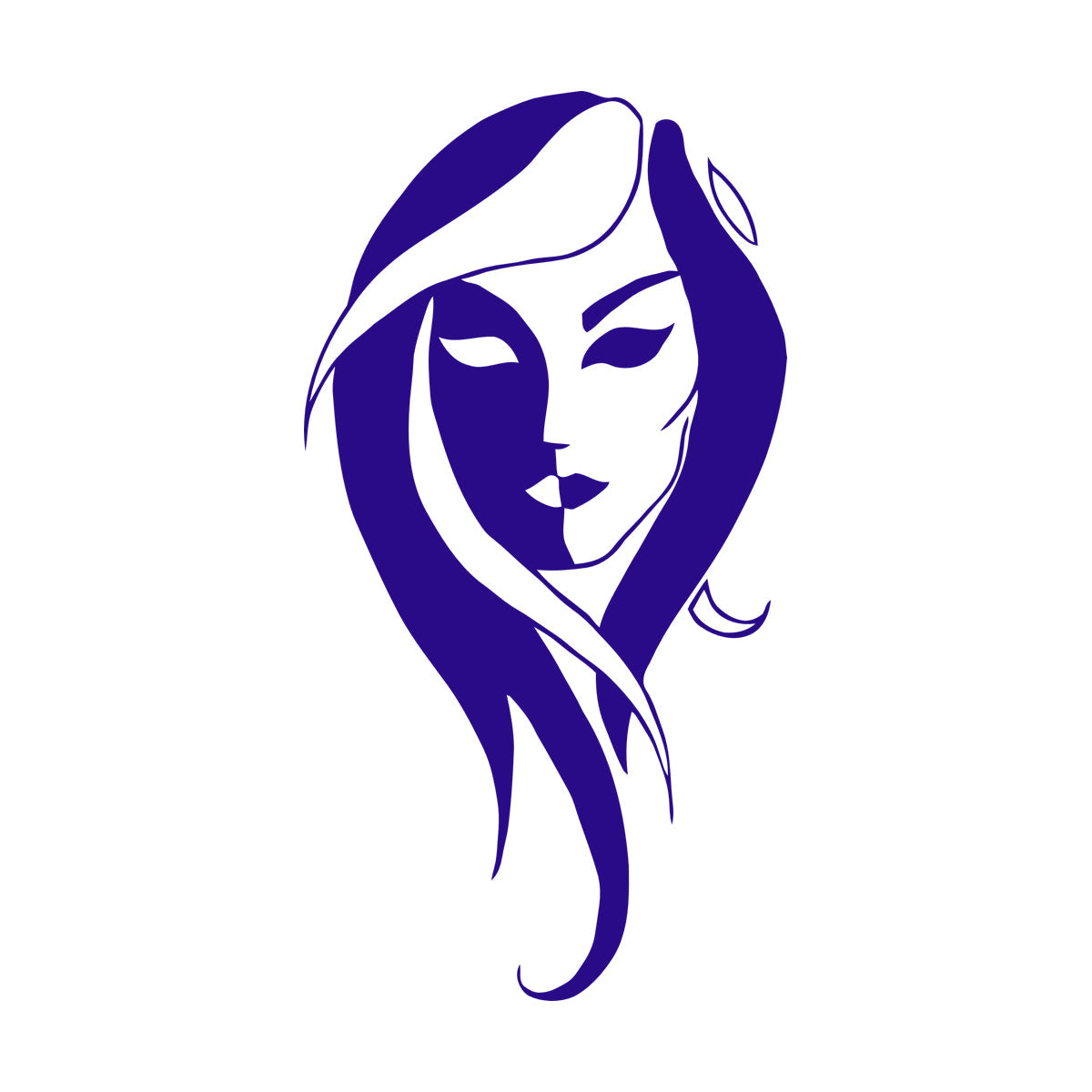 Fine Carving Decals Face Girls Woman Beauty Salon Head Art Decoration