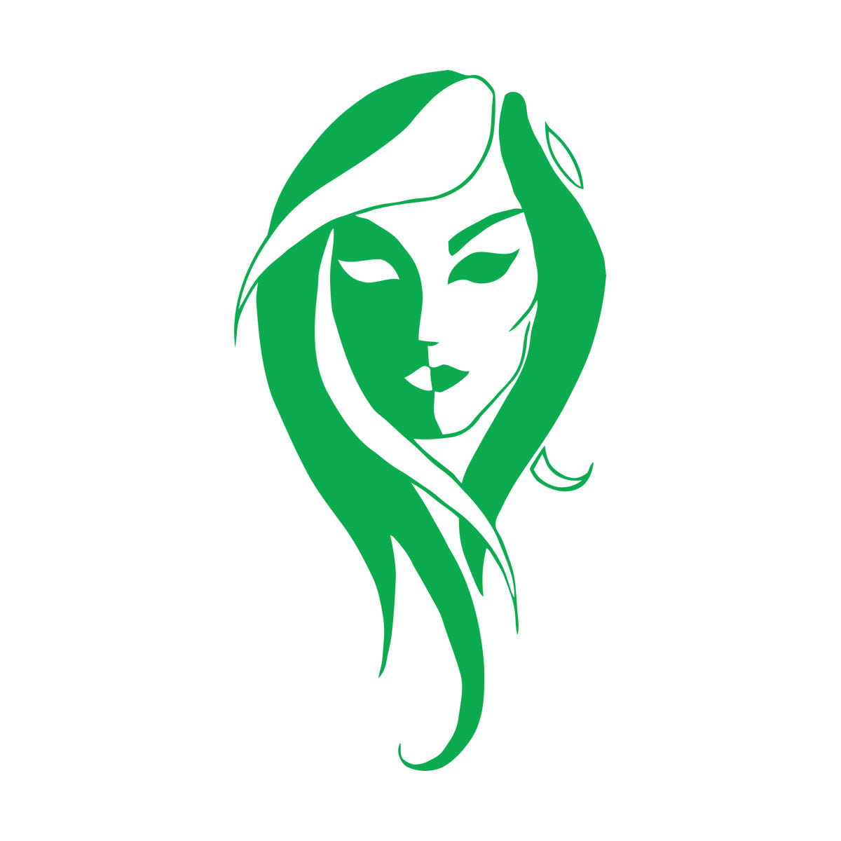 Fine Carving Decals Face Girls Woman Beauty Salon Head Art Decoration