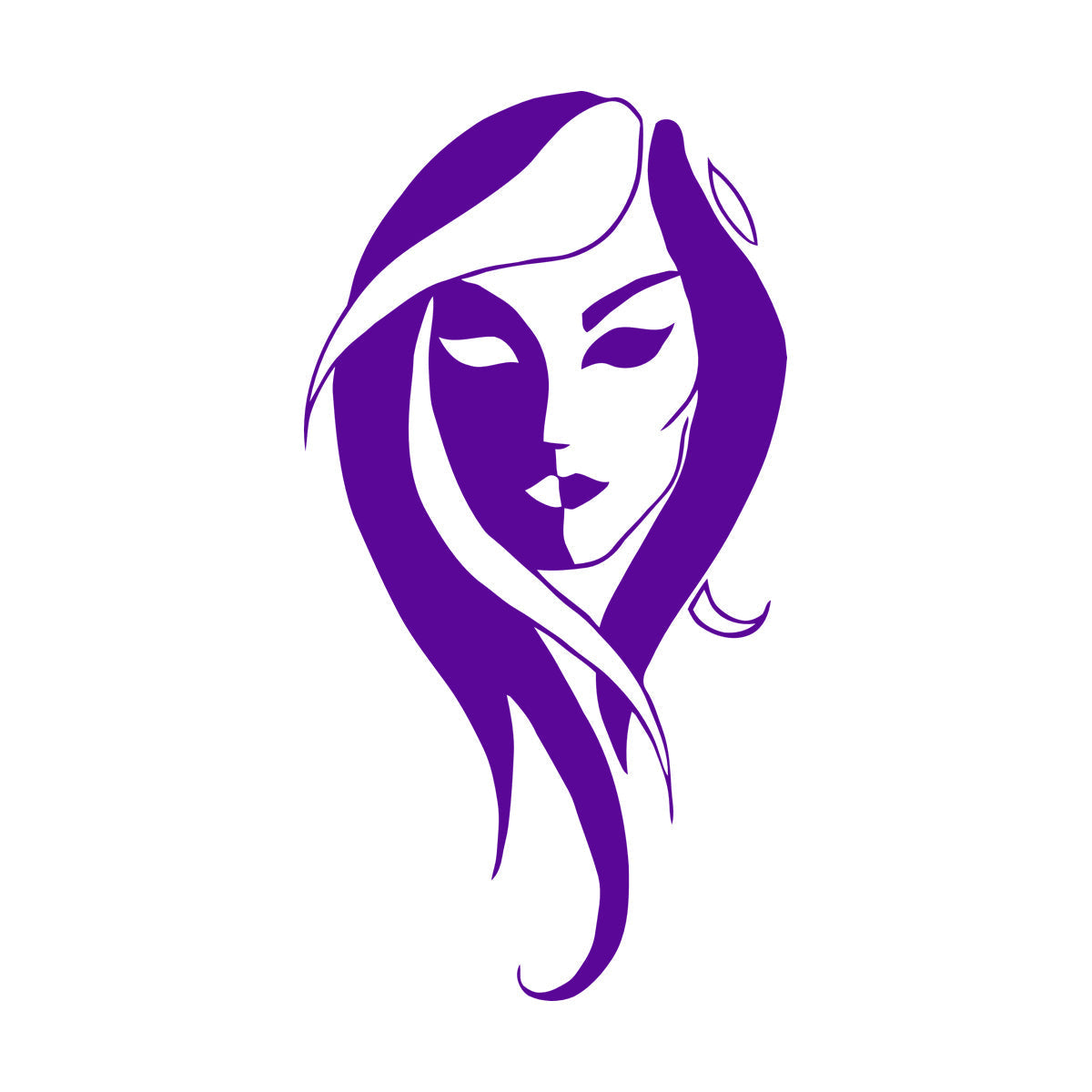 Fine Carving Decals Face Girls Woman Beauty Salon Head Art Decoration