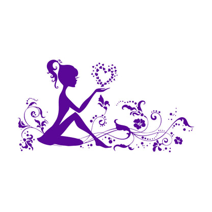 Engraving Stickers Girl Woman Love Romance Home Ation Car Body Decoration