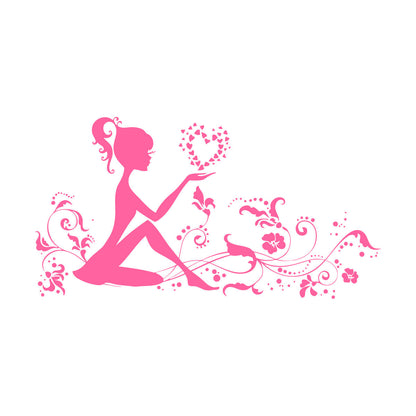 Engraving Stickers Girl Woman Love Romance Home Ation Car Body Decoration