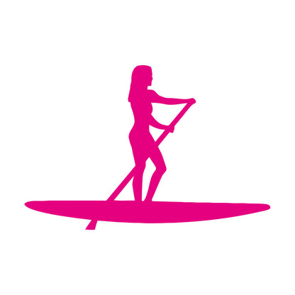 Wall Decals Girl With Paddle Canoe Woman Self Adhesive