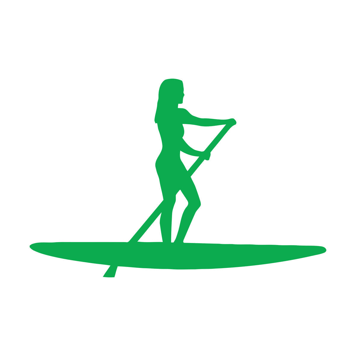 Wall Decals Girl With Paddle Canoe Woman Self Adhesive