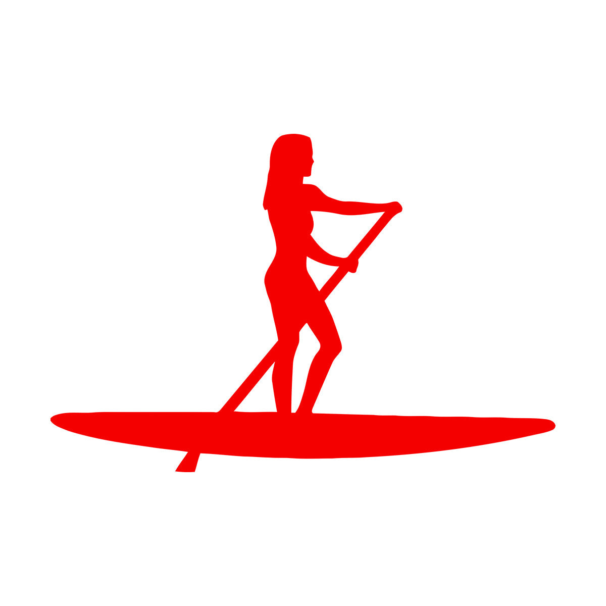 Wall Decals Girl With Paddle Canoe Woman Self Adhesive