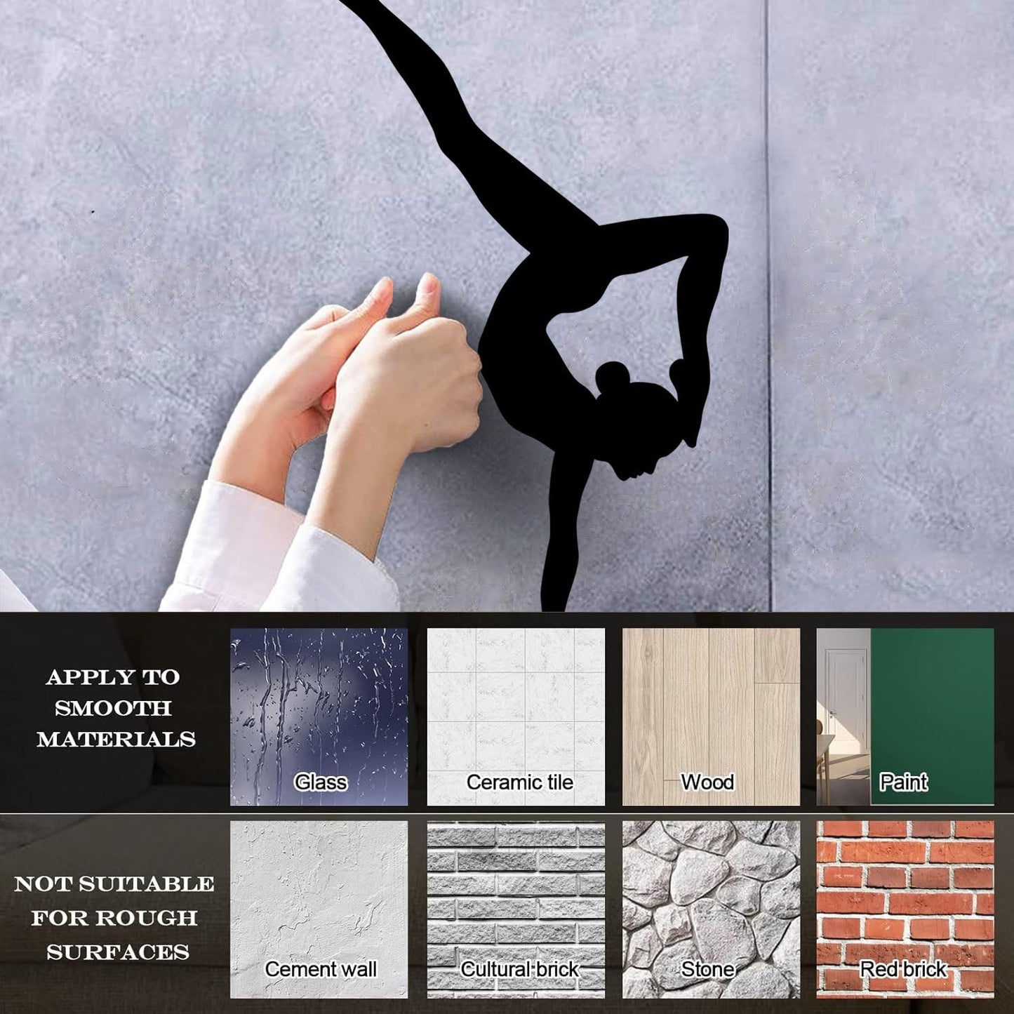 Engraving Decals Gymnasticsnast Girl Beautiful Woman Sport Multi Color Selection