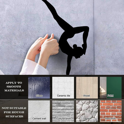 Engraving Decals Gymnasticsnast Girl Beautiful Woman Sport Multi Color Selection