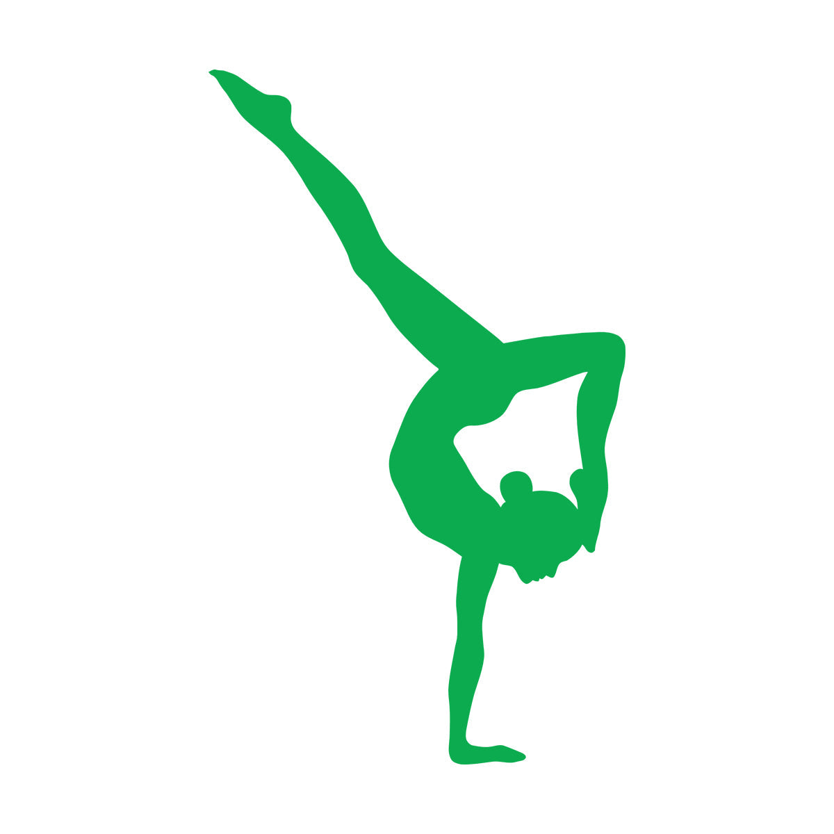 Engraving Decals Gymnasticsnast Girl Beautiful Woman Sport Multi Color Selection