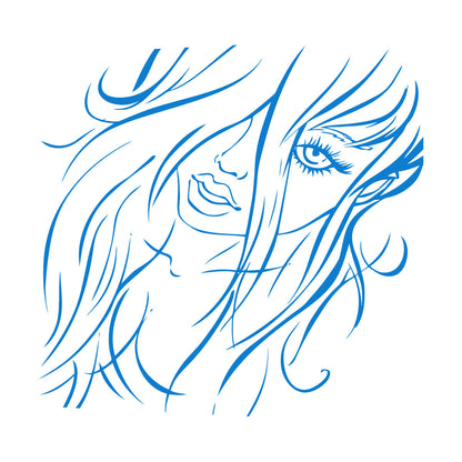 Fine Carving Decals Appeal Girl Beautiful Woman Beauty Salon It Won'T Fall Off