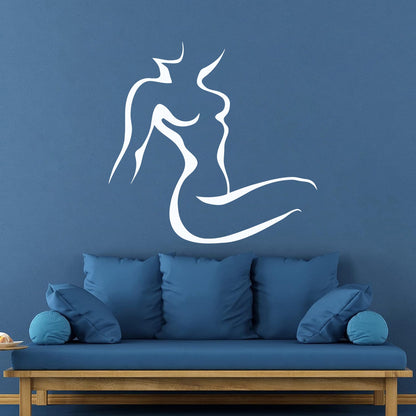 Wall Decals Pvc Silhouette Girl Appeal Woman Wall Beautification
