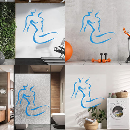 Wall Decals Pvc Silhouette Girl Appeal Woman Wall Beautification