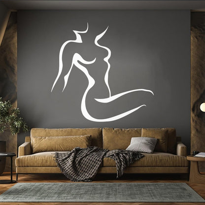 Wall Decals Pvc Silhouette Girl Appeal Woman Wall Beautification