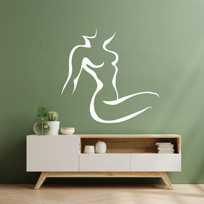 Wall Decals Pvc Silhouette Girl Appeal Woman Wall Beautification