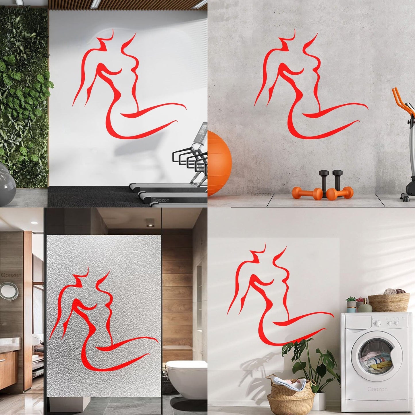 Wall Decals Pvc Silhouette Girl Appeal Woman Wall Beautification