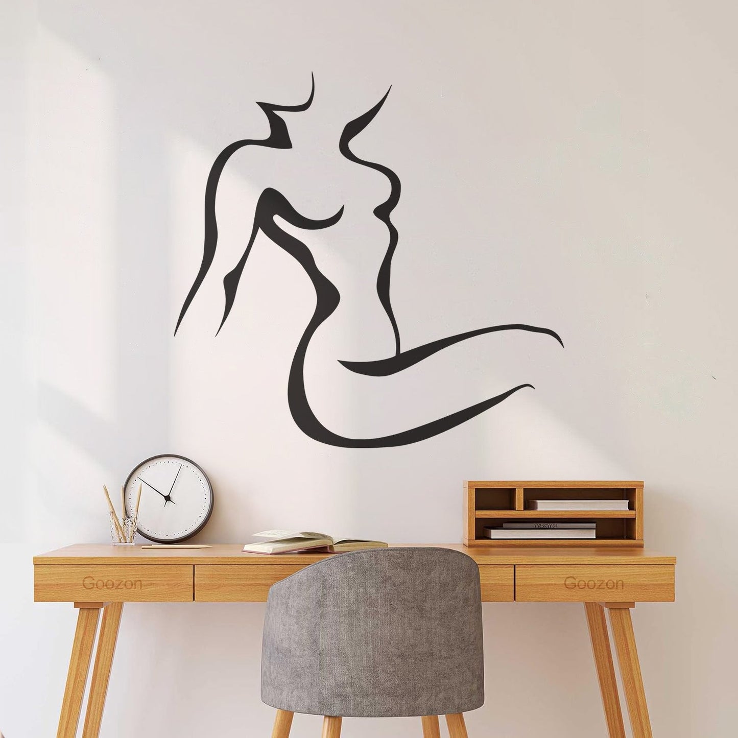 Wall Decals Pvc Silhouette Girl Appeal Woman Wall Beautification