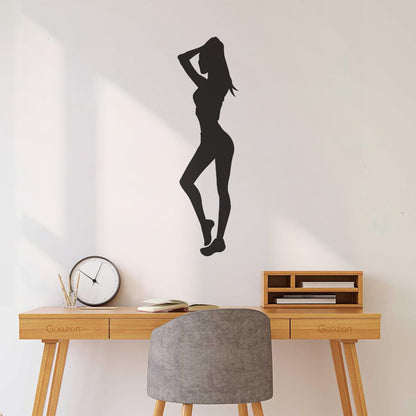 Lettering Stickers Silhouette Appeal Girl Beautiful Woman Sporty Car Body Decoration