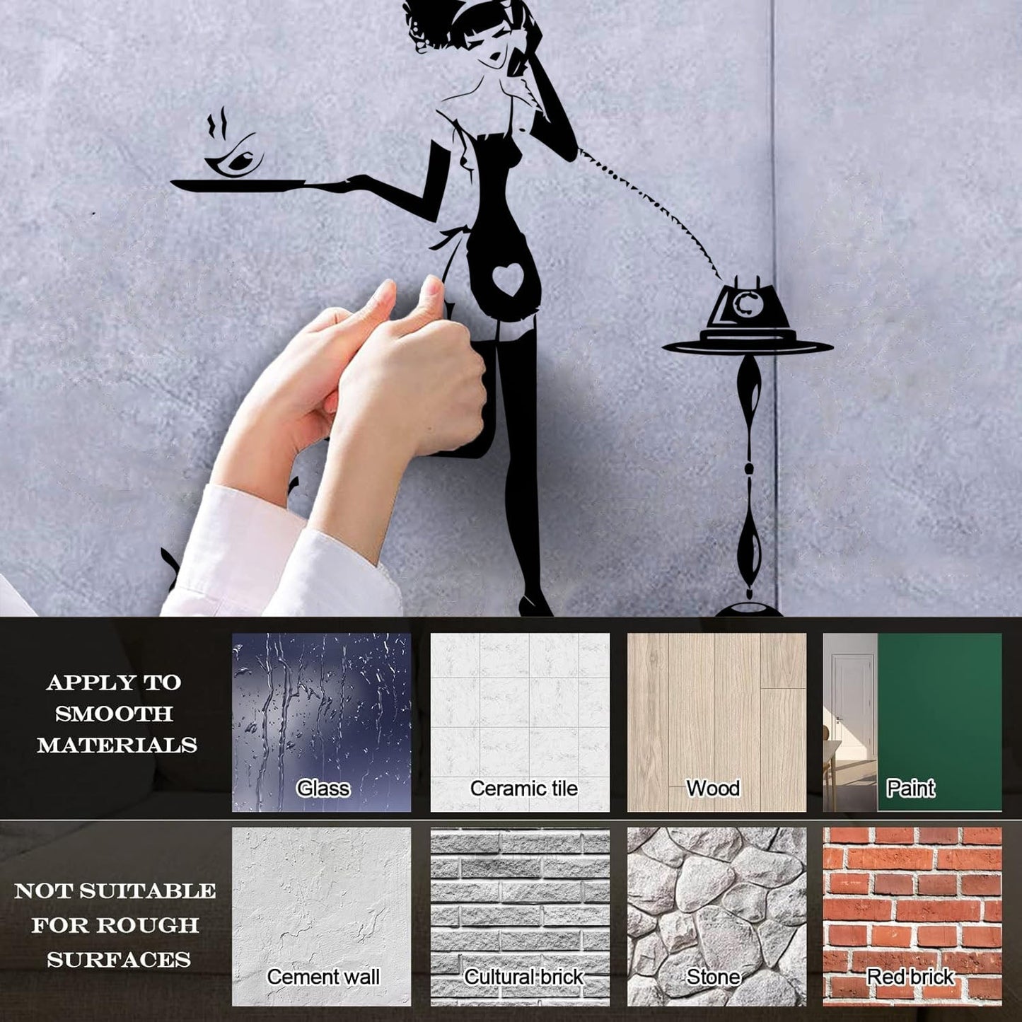 Wife Housewife Girl Woman Cleaning House Appeal Wall Decals Paster Paper Window Decals