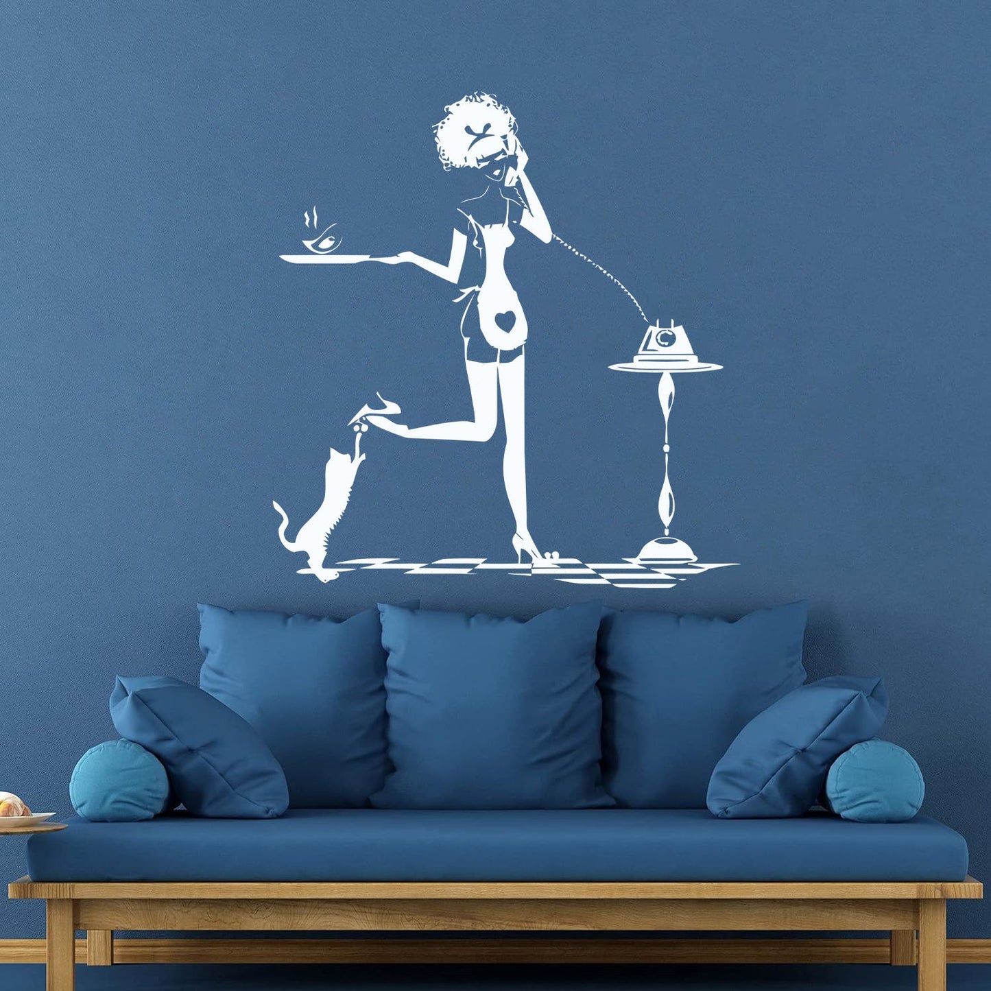 Wife Housewife Girl Woman Cleaning House Appeal Wall Decals Paster Paper Window Decals