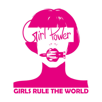 Vinyl Wall Stickers Woman Lettering Phrase Girl Power Word Glass Stickers