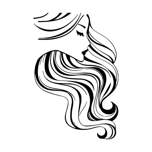 Hot Appeal Pretty Woman Girl Beauty Hair Salon Lettering Decals It Won'T Fall Off