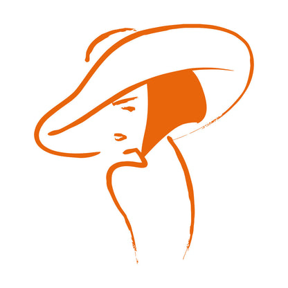 Vinyl Wall Decals Beautiful Girl Hat Fashion Beauty Woman Window Decals