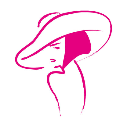 Vinyl Wall Decals Beautiful Girl Hat Fashion Beauty Woman Window Decals