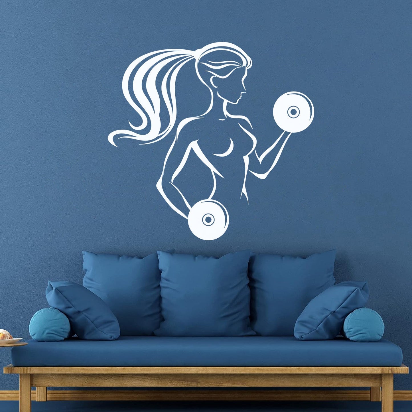 Fitnesscenter Gymnastics Girl Woman Bodybuilding Home Fine Carving Stickers Self Adhesive