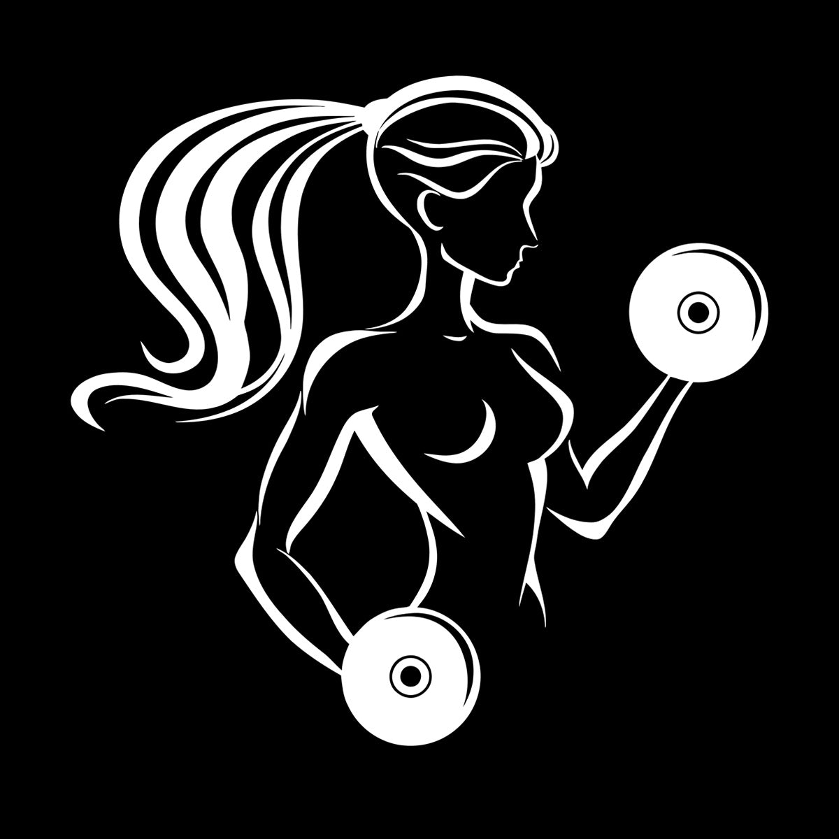 Fitnesscenter Gymnastics Girl Woman Bodybuilding Home Fine Carving Stickers Self Adhesive