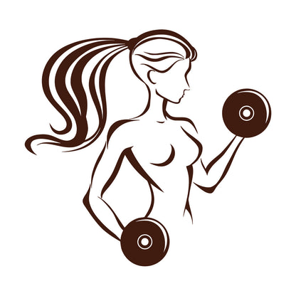 Fitnesscenter Gymnastics Girl Woman Bodybuilding Home Fine Carving Stickers Self Adhesive
