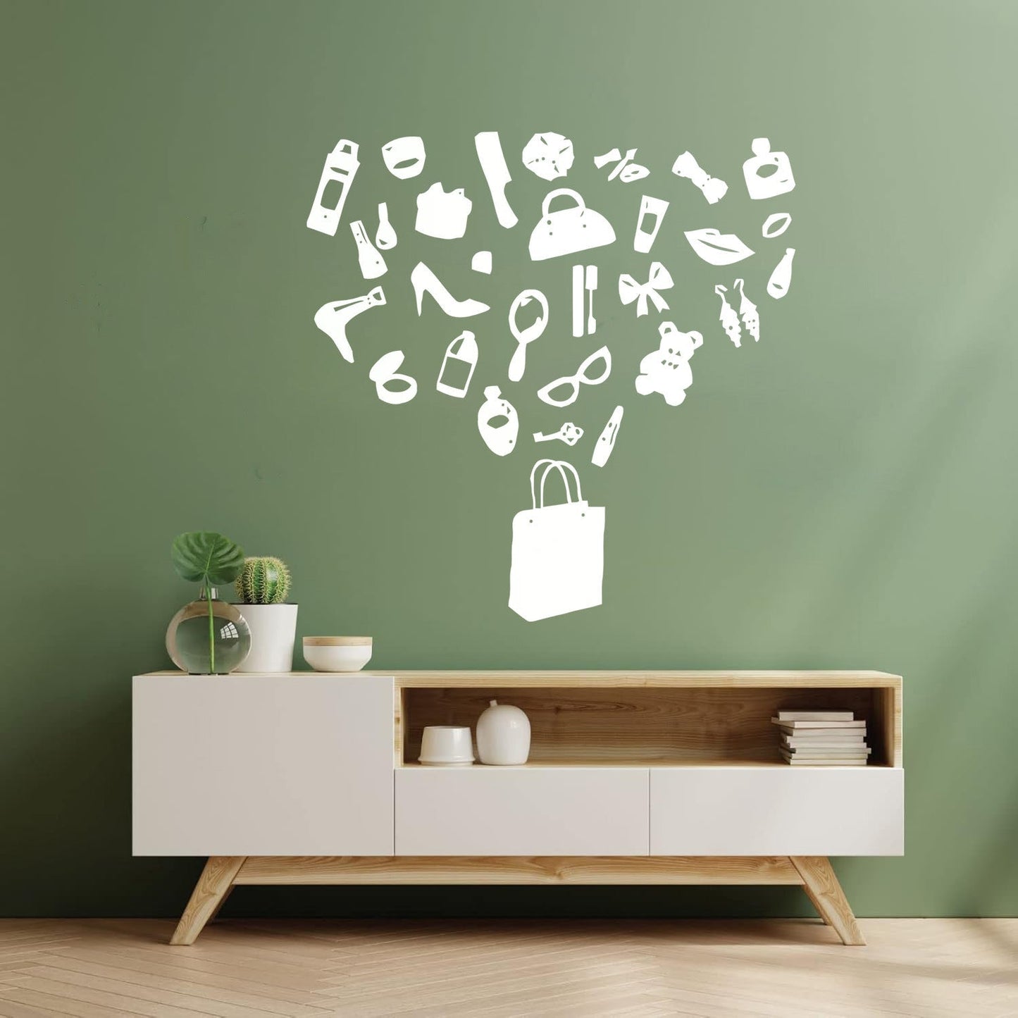 Fine Carving Decals Handbag Fashion Style Girl Woman Beauty Salon Multi Color Selection