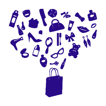 Fine Carving Decals Handbag Fashion Style Girl Woman Beauty Salon Multi Color Selection