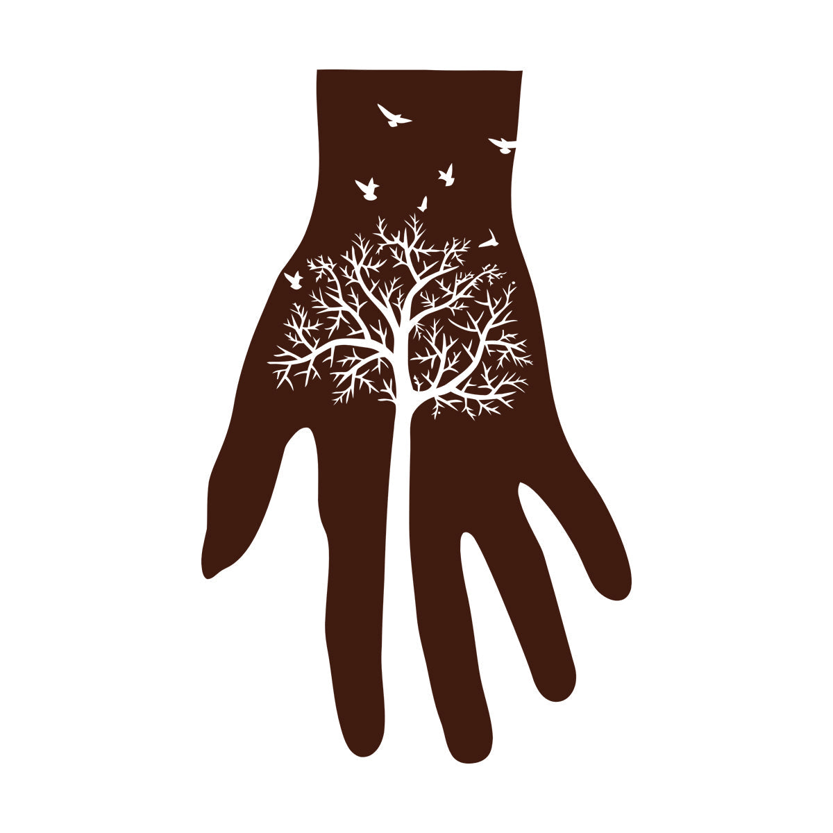 Fine Carving Decals Art Hand Gothick Style Forest Tree Birds Removable Without Leaving Glue