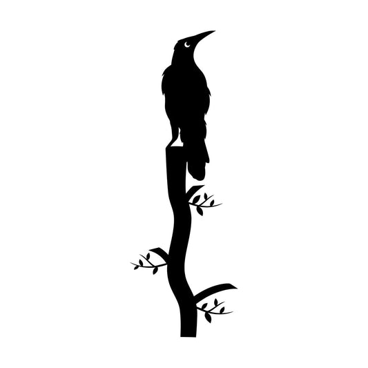 Wall Decals Paster Paper Bird Raven On Branch Gothic Style Art Mural Painting