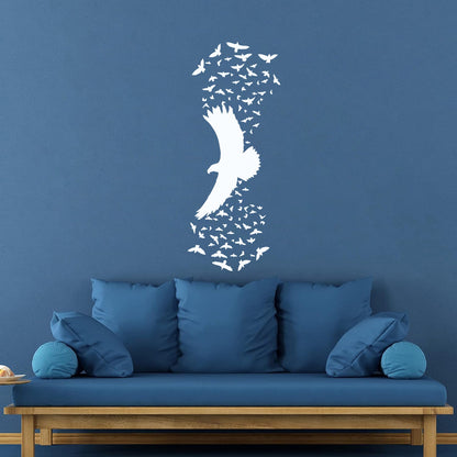 Engraving Decals Birds Flying Patterns Raven Gothic Style Personalized Customization