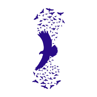 Engraving Decals Birds Flying Patterns Raven Gothic Style Personalized Customization