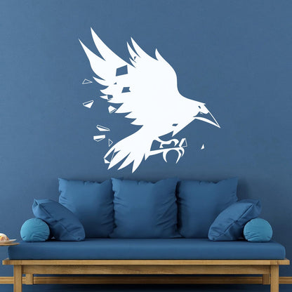 Mural And Wall Vinyl Decal Black Bird Studio Flying Raven Ripper Gothic Style Can Modify And Add Information