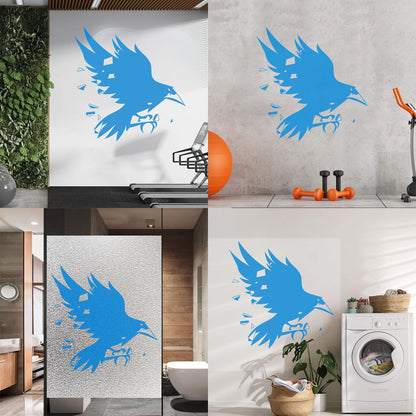 Mural And Wall Vinyl Decal Black Bird Studio Flying Raven Ripper Gothic Style Can Modify And Add Information