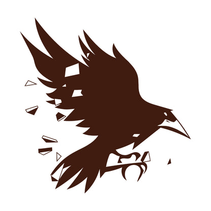 Mural And Wall Vinyl Decal Black Bird Studio Flying Raven Ripper Gothic Style Can Modify And Add Information