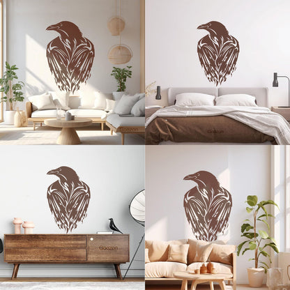 Wall Stickers Black Raven Big Bird Gothic Style Crow Window Decals