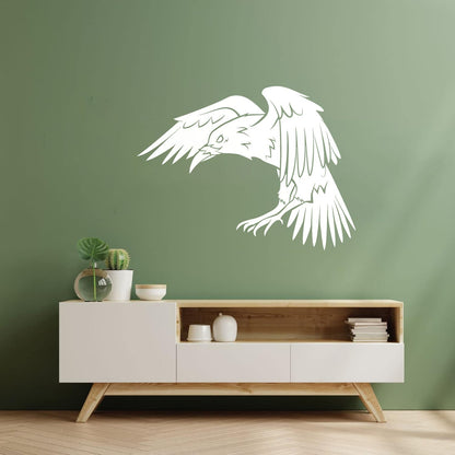 Black Raven Bird Gothic Style Crow Fine Carving Decals Glass Stickers