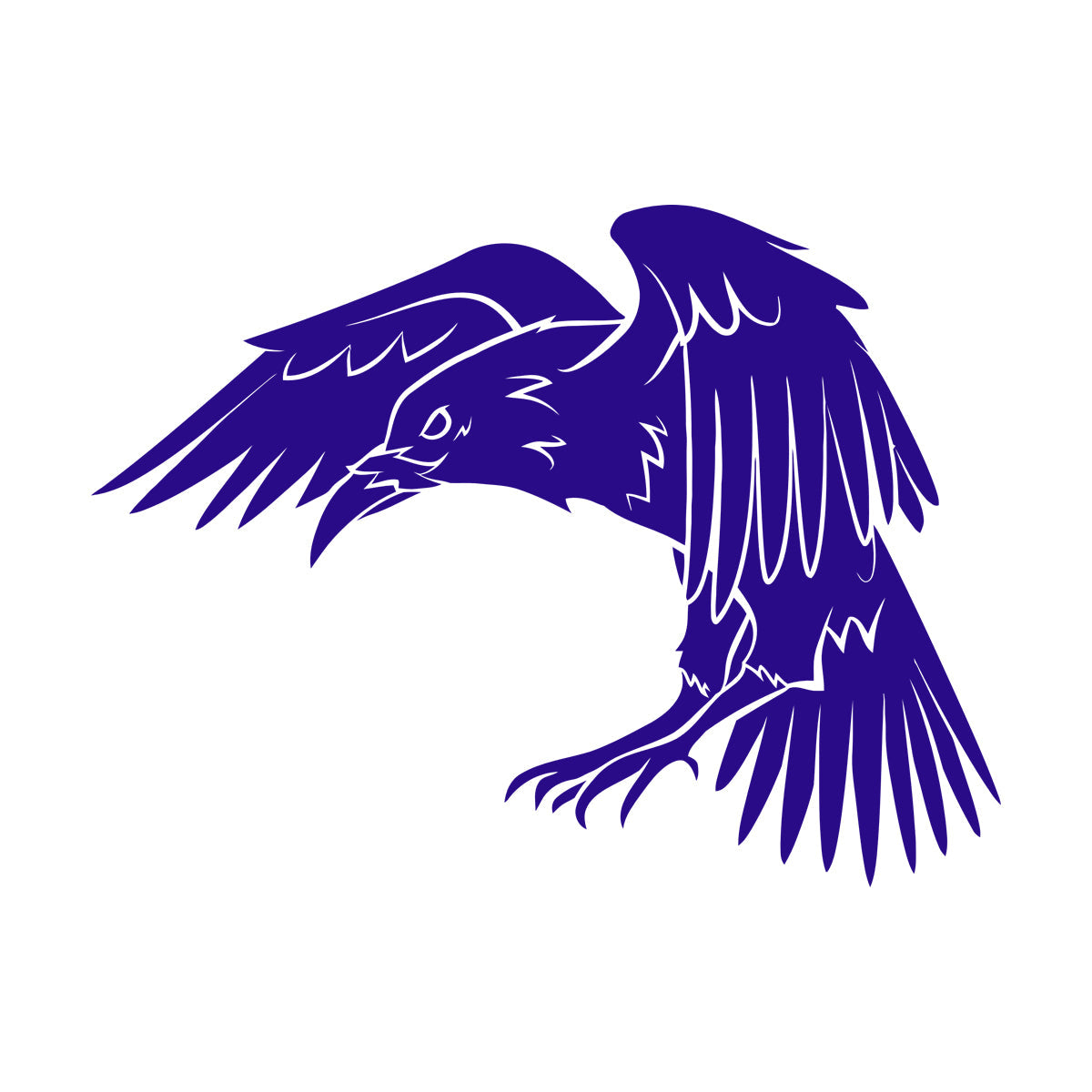 Black Raven Bird Gothic Style Crow Fine Carving Decals Glass Stickers