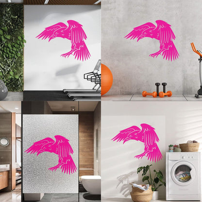 Black Raven Bird Gothic Style Crow Fine Carving Decals Glass Stickers